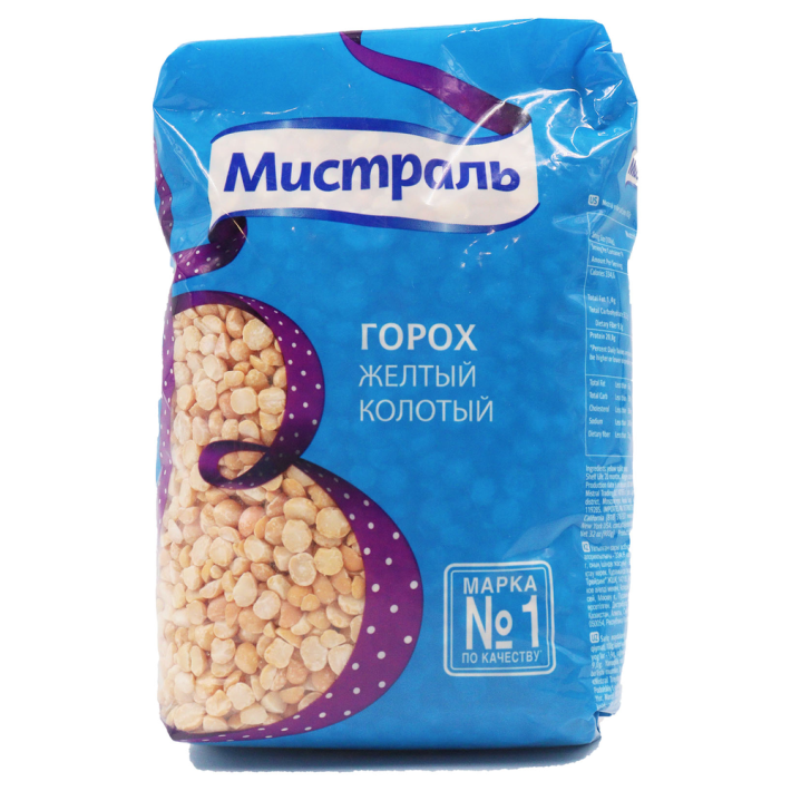 Горох Мистраль желтый колотый 900 г