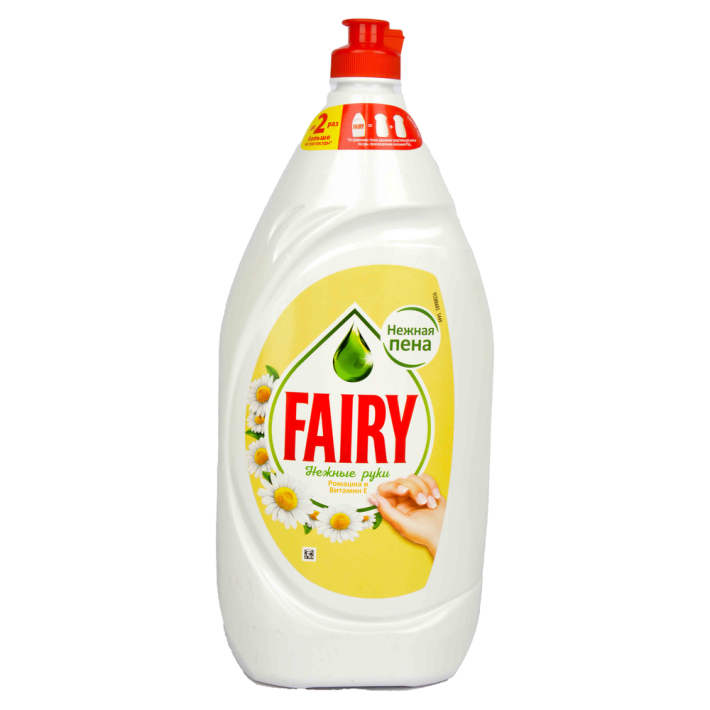 Средство для мытья посуды Fairy нежный руки ромашка витамин е 1,35 л