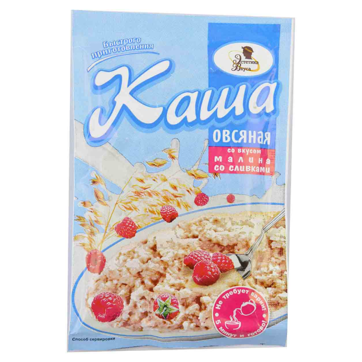 Каша Эстетика Вкуса овсянка малина со сливками 35 г