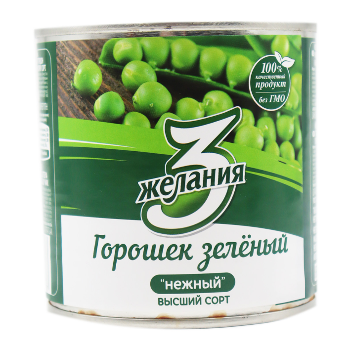 ГОРОШЕК 3 ЖЕЛАНИЯ ЗЕЛЕНЫЙ НЕЖНЫЙ КОНС 400ГР