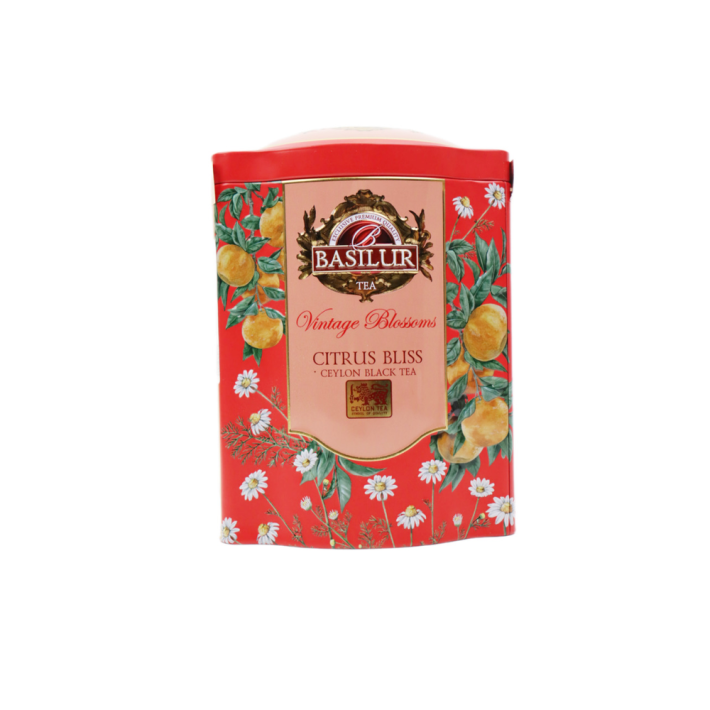 ЧАЙ BASILUR VINTAGE BLOSSOMS CITRUS BLISS ЧЕРН ЛИС Ж\Б 100ГР