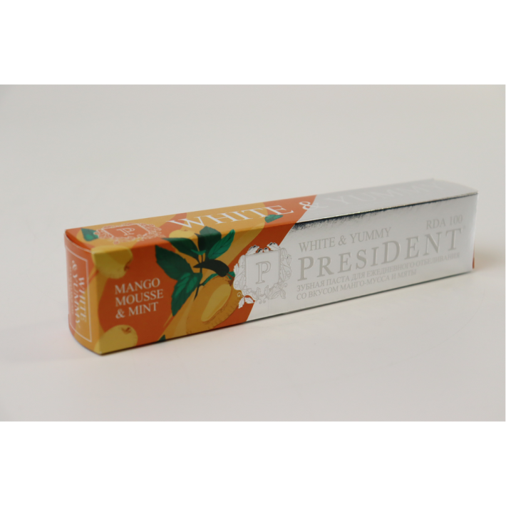 ПАСТА ЗУБНАЯ PRESIDENT МАНГО-МУСС С МЯТОЙ 75Г