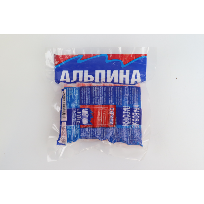 ПАЛОЧКИ КРАБОВЫЕ АЛЬПИНА СУРИМИ ЗАМ 170ГР