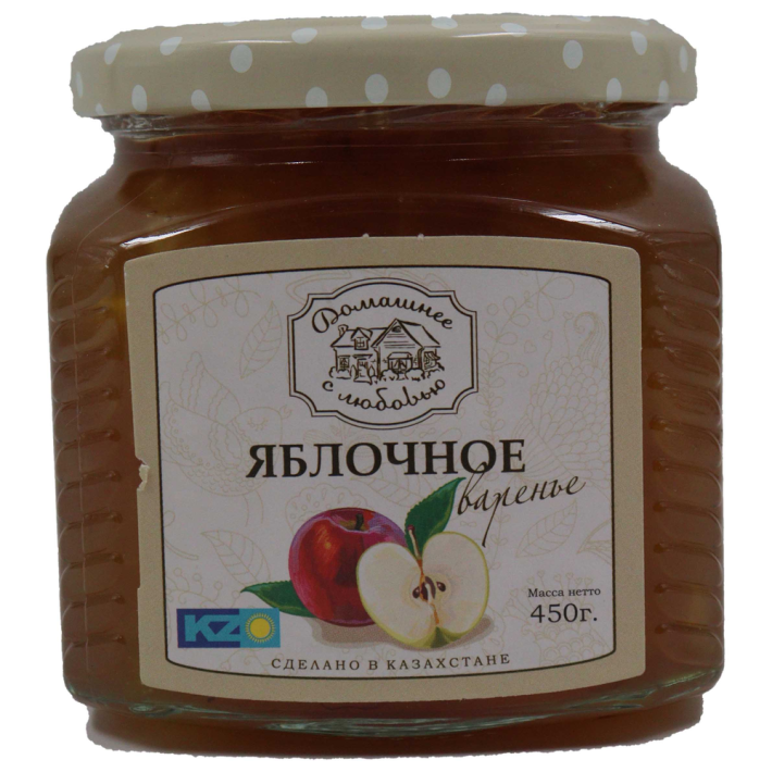 ВАРЕНЬЕ ДОМАШНЕЕ С ЛЮБОВЬЮ ЯБЛОЧНОЕ 450ГР