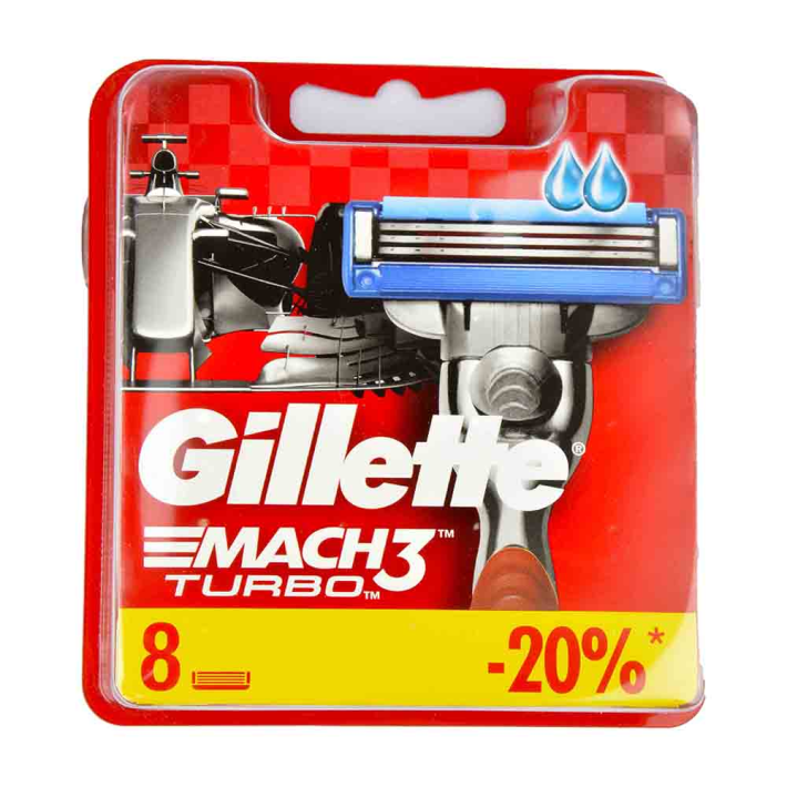 Кассеты смен Gil mach3 turbo для бритья 8 шт