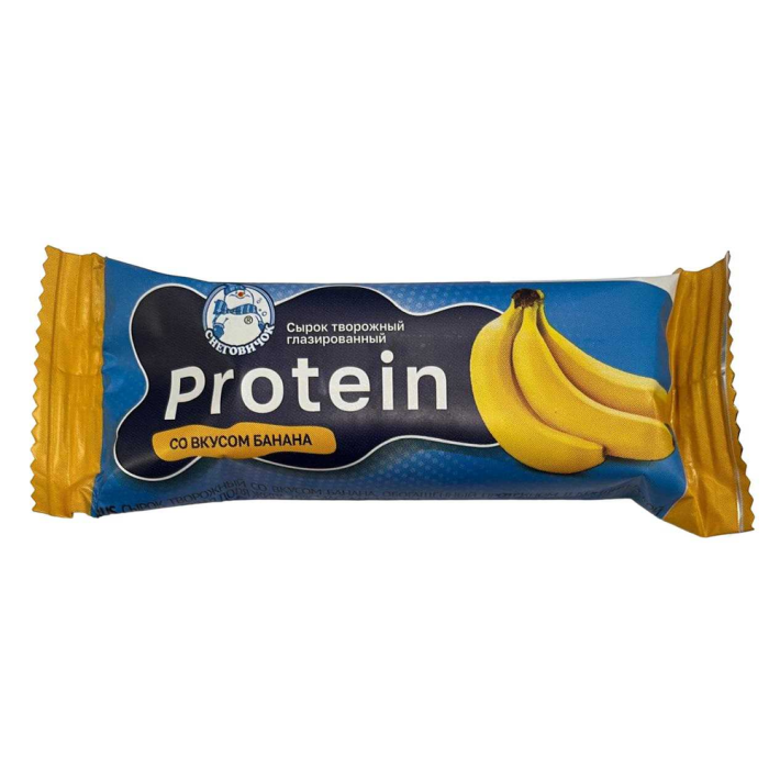 СЫРОК ТВОРОЖНЫЙ СНЕГОВИЧОК PROTEIN СО ВКУСОМ БАНАНА 40ГР