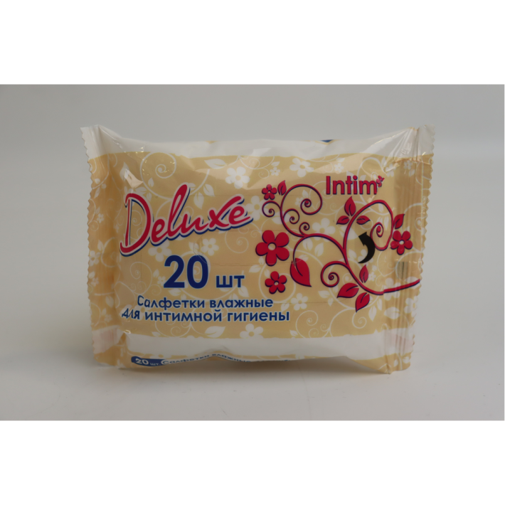 ВЛАЖНАЯ САЛФЕТКА DELUXE Д/ИНТИМНОЙ ГИГИЕНЫ 20ШТ