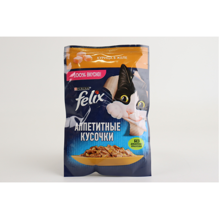 КОРМ ДЛЯ КОШЕК FELIX АППЕТИТНЫЕ КУСОЧ КУРИЦА 75ГР