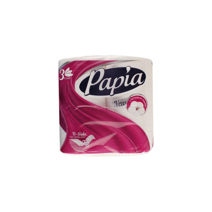 Бумага туалетная Papia white 3 слоя 2 рулона