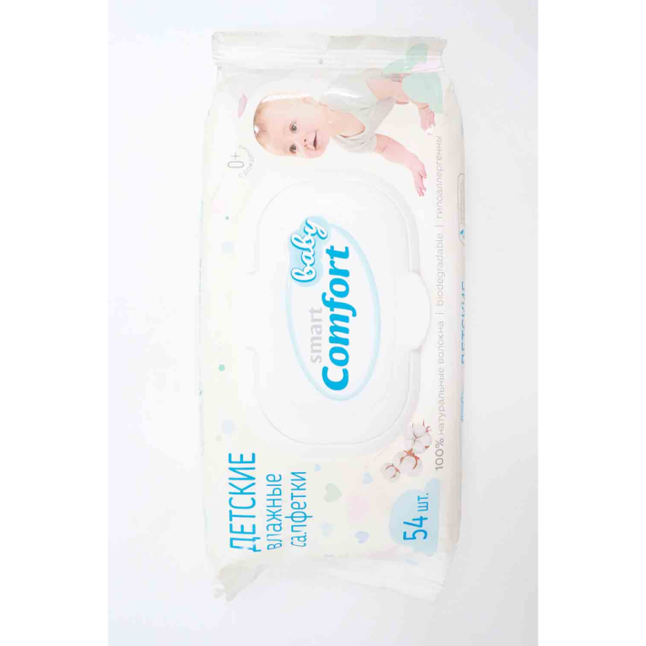 ВЛАЖНЫЕ САЛФЕТКИ ДЕТСКИЕ SMART BABY COMFORT 54ШТ 72059