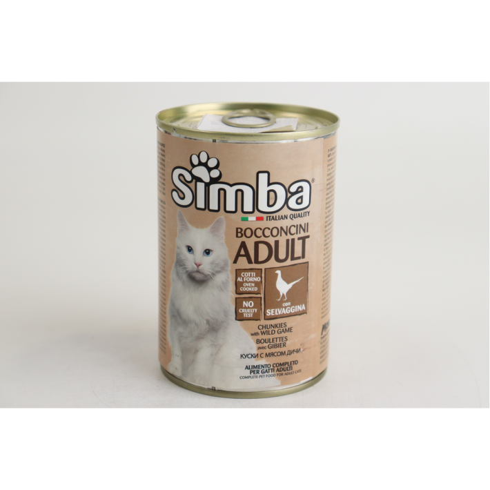 Лакомства Simba кусочки для кошек с Говядиной, Олениной и дичью 415 г