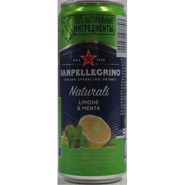 НАПИТОК SAN PELLEGRINO LIMONE MENTA 0,33Л Ж/Б