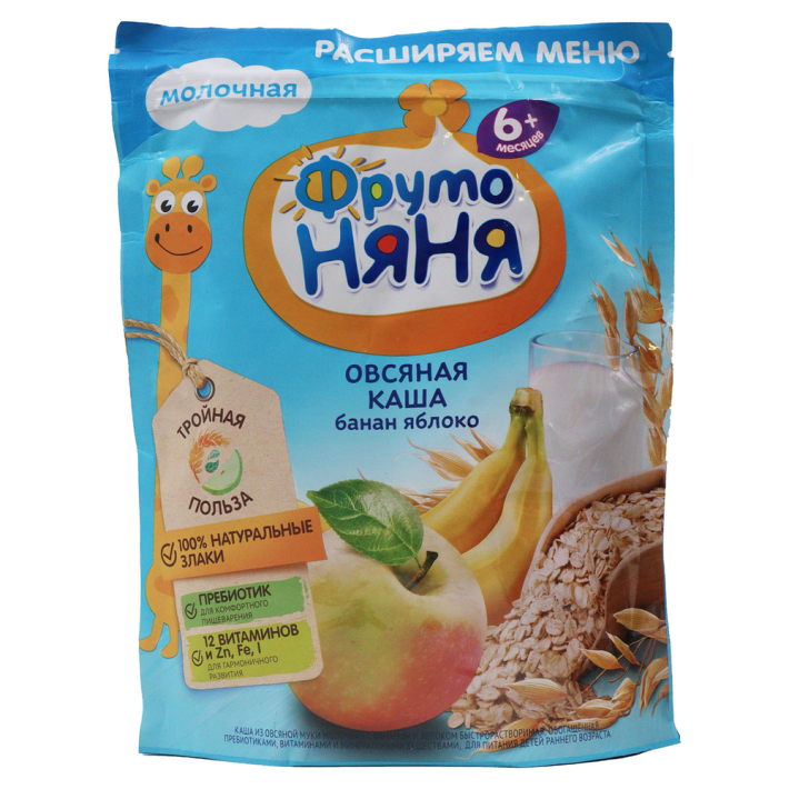Каша Фруто Няня Овсяная, Банан и Яблоко 200 г