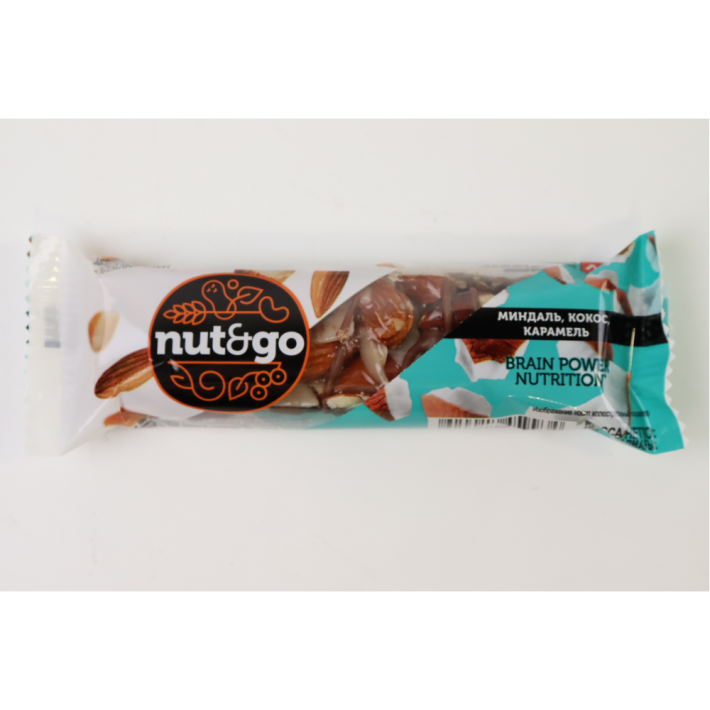 БАТОНЧИК МИНДАЛЬНЫЙ NUT&GO С КОКОСОМ 36ГР