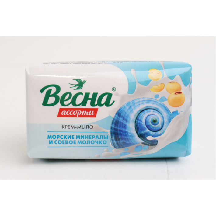МЫЛО ТУАЛЕТНОЕ ВЕСНА МОРСКИЕ МИНЕРАЛЫ/СОЕВОЕ МОЛОЧКО 90ГР