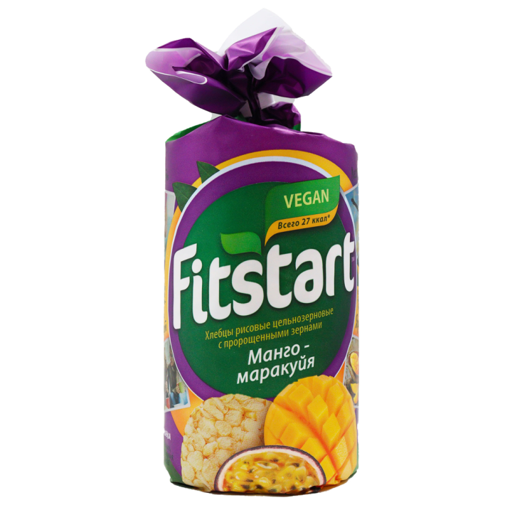 ХЛЕБЦЫ РИСОВЫЕ FITSTART МАНГО МАРАКУЙЯ 100ГР