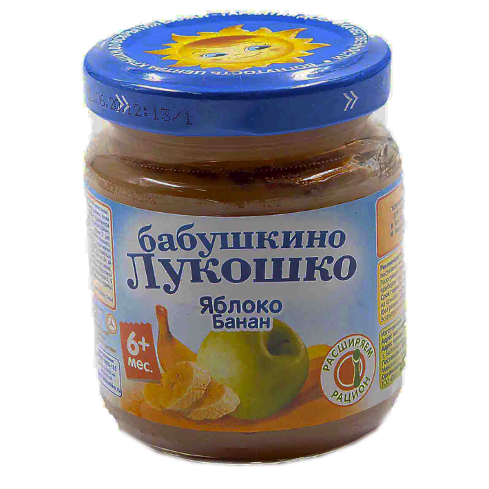 Пюре Бабушкино Лукошко Яблоко Банан с 6 месяцев, 100 г