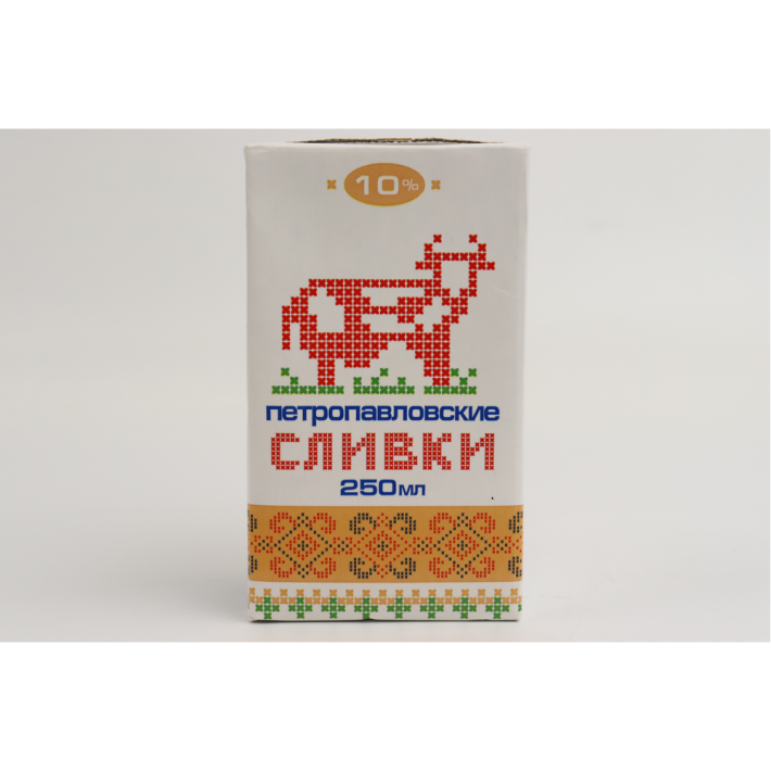 Сливки Петропавловские 10% 250 мл