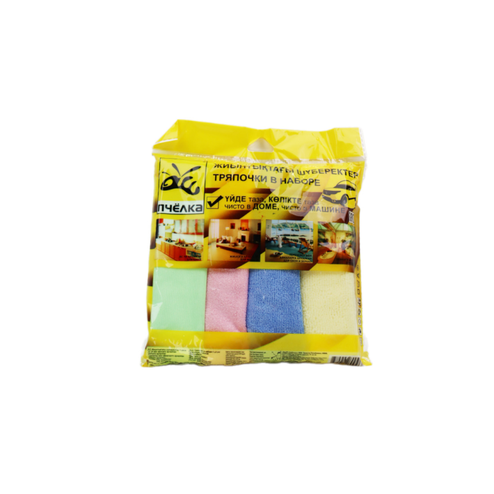 НАБОР БЫТОВЫХ ТРЯПОЧЕК 35*35 (4ШТ)