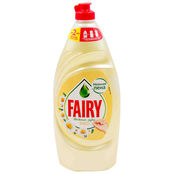 Средство для мытья посуды Fairy нежные руки ромашка витамин е 900 мл