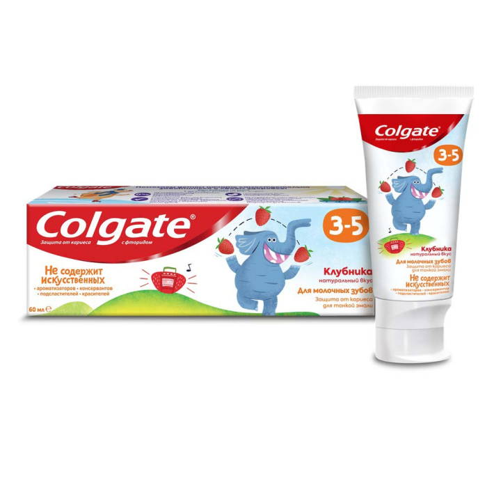 Паста зубная  Colgate детское 3-5 клубника 60 мл