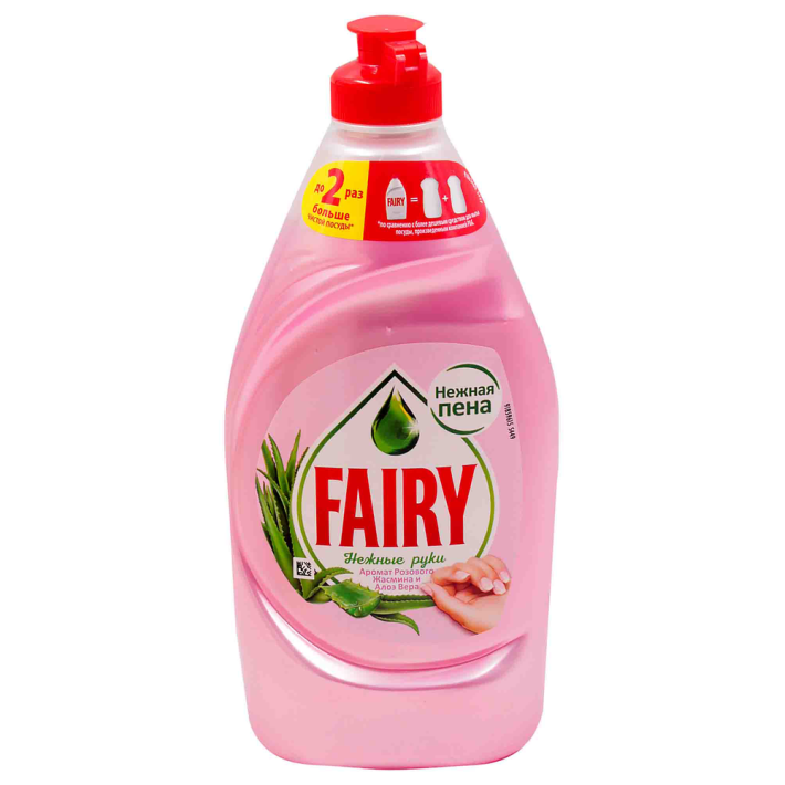 Средство для мытья посуды Fairy нежный руки розы жасмин и Алоэвера 450 мл