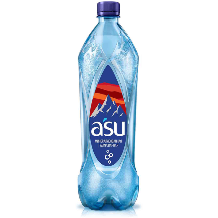 Вода Asu питьевая газированная 1 л