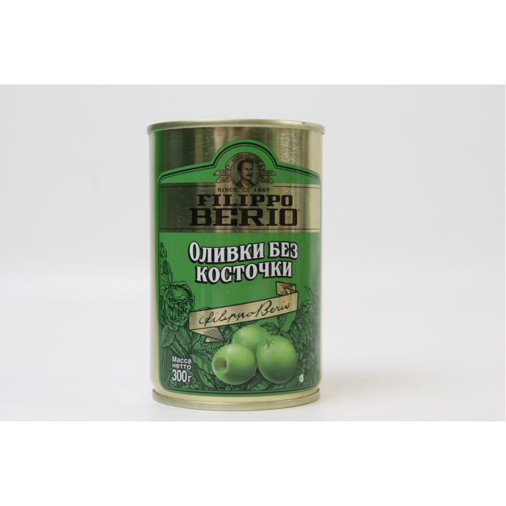ОЛИВКИ БЕЗ КОСТОЧКИ FILIPPO BERIO 300ГР