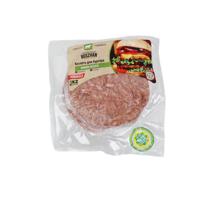 КОТЛЕТА ДЛЯ БУРГЕРОВ ГОВЯЖЬЯ BOSZHAN В/У 0,6 КГ