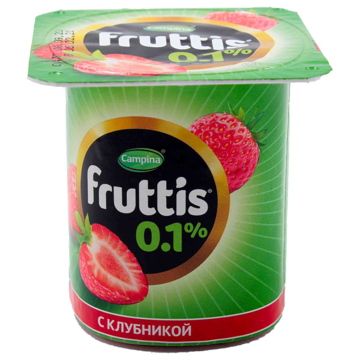 Йогурт Fruttis легкий 0,1% клубника 110 г