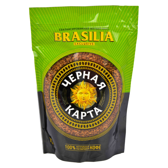 Kофе черная карта exclusive brasilia 75 г
