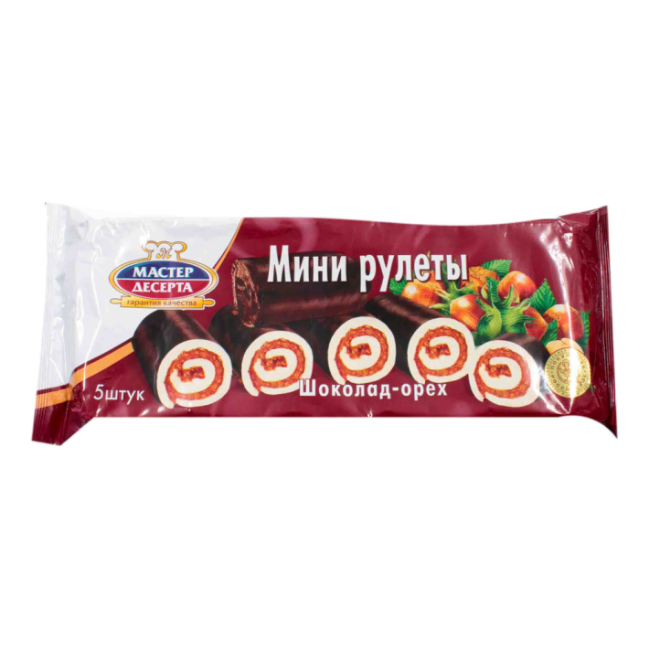 Мини-рулеты Мастера десерта шоколад орех 175 г