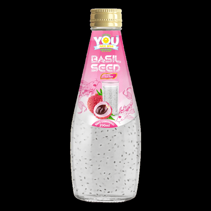 НАПИТОК БЕЗАЛКОГОЛЬНЫЙ BASIL SEED DRINK LYCHEE 290МЛ СТ/Б