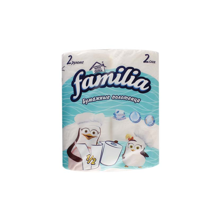Полотенце Familia 2 слояоя 2 рулон