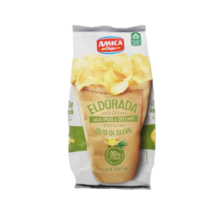 ЧИПСЫ КАРТОФЕЛЬНЫЕ AMICA CHIPS ELDORADO С ОЛИВКОВЫМ МАСЛОМ 130ГР