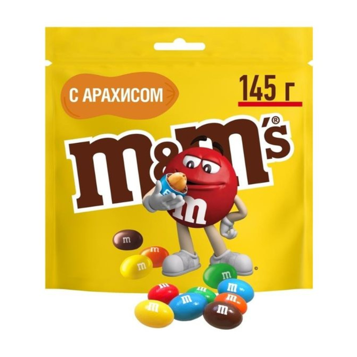 КОНФЕТЫ M&MS С АРАХИСОМ 145ГР