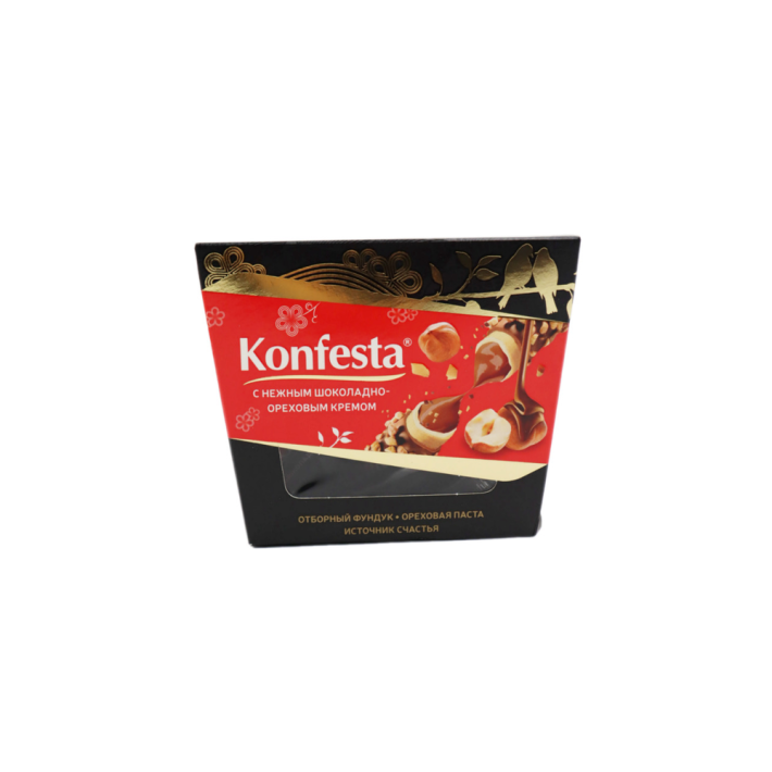 КОНФЕТЫ KONFESTA ГЛАЗИР С ШОКОЛАДНО ОРЕХОВОЙ НАЧИНКОЙ 1500ГР