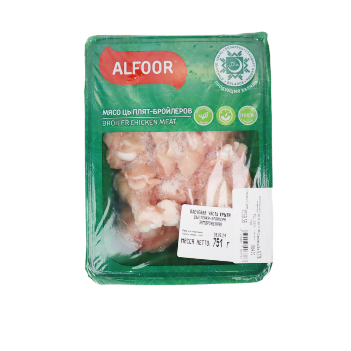 ПЛЕЧЕВАЯ ЧАСТЬ ТУШКИ ЦЫПЛЯТ-БРОЙЛЕРОВ ALFOOR ВЕС
