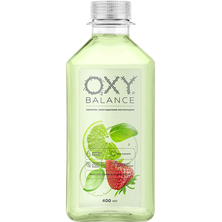 Напиток Oxy Balance базилик, клубника, лайм 0,4 л