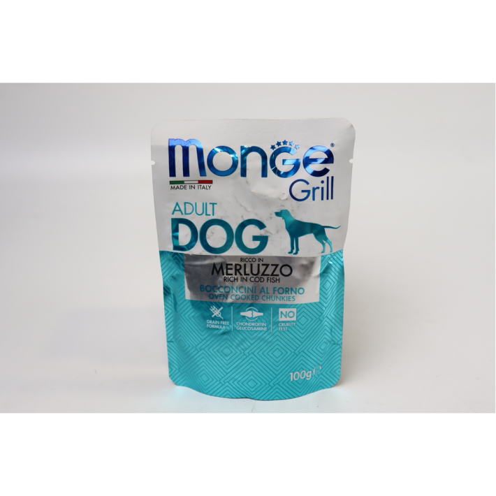Паштет Monge dog grill для собак кусочки Треска 100 г
