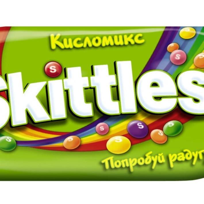 Конфеты жевательные Skittles в сахарной глазури кисломикс 38 г