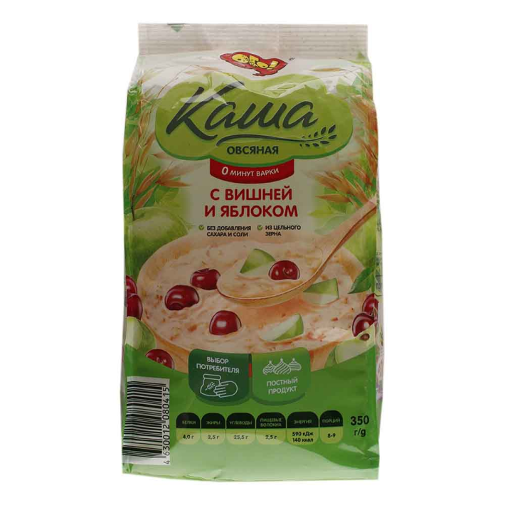 Каша овсяная с вишн яблока 350 г