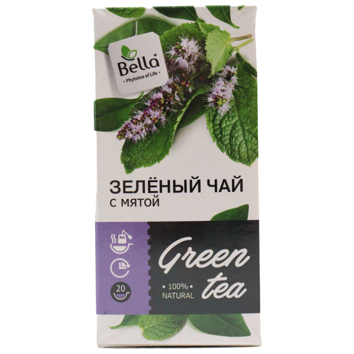 ЧАЙ ЗЕЛЕНЫЙ С МЯТОЙ BELLA