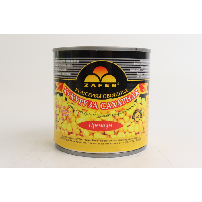 КУКУРУЗА САХАРНАЯ ZAFER ПРЕМИУМ 340ГР