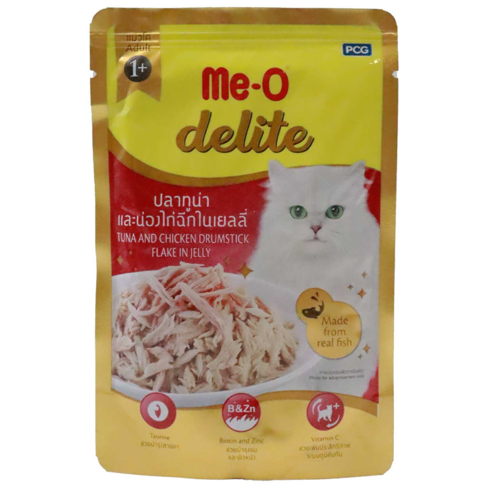 КОРМ Д/КОШЕК МЕ-О DELITE ТУНЕЦ/КУРИНАЯ ГОЛЕНЬ В ЖЕЛЕ 70ГР