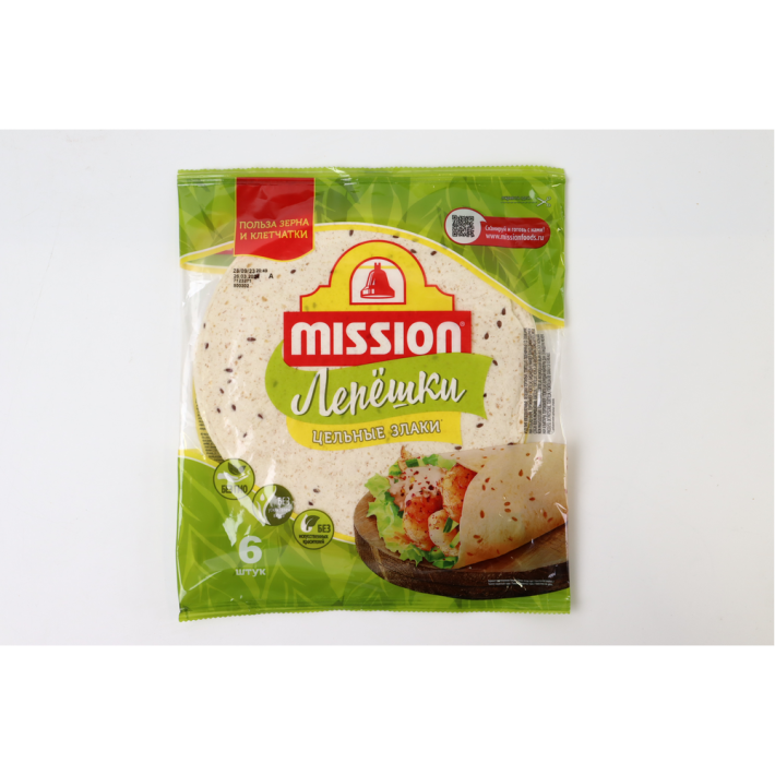 Лепешки тортильи Mission-deli пшеничные со злаками 8 дюйм 250 г