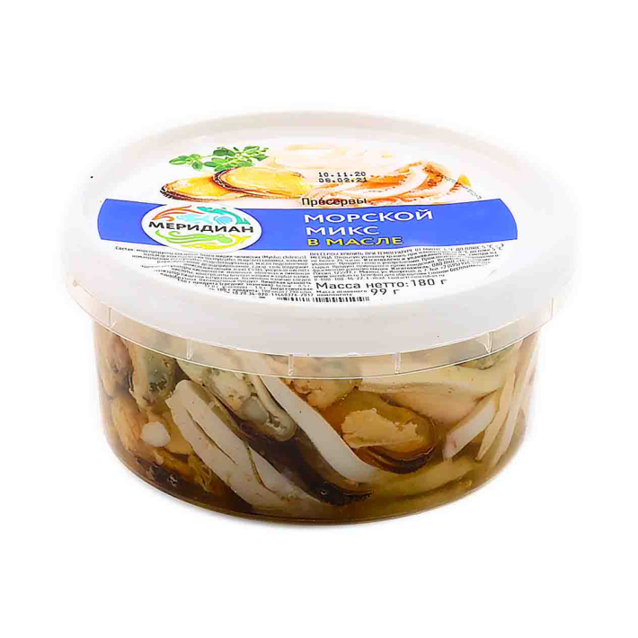 Микс морской Меридиан в масле 180 г