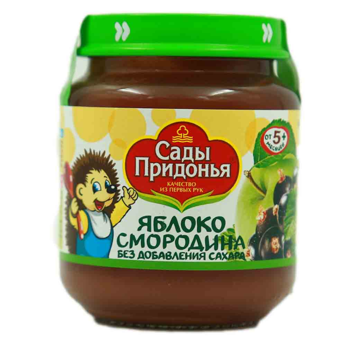 Пюре Сады Придонья Яблоко и Смородина, 120 г