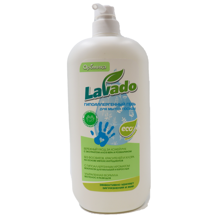 ГЕЛЬ Д/ПОСУДЫ LAVADO ECO АЛОЭ/РОЗМАРИН 1100МЛ