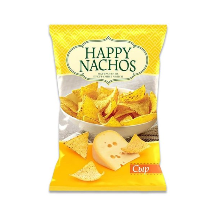 ЧИПСЫ КУКУРУЗНЫЕ HAPPY NACHOS СЫРА 75ГР